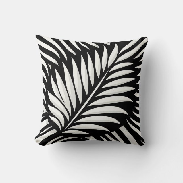 Leaf Zebra Stripes style  Throw Pillow (Front)