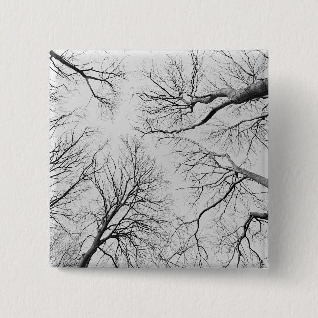Leafless Trees in Thiepval Wood 2 Inch Square Button (Front)