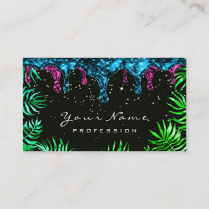 Leafs Glitter Wax Epilation Pink Depilation Tropic Business Card