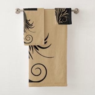 Leafy 8 bath towel set
