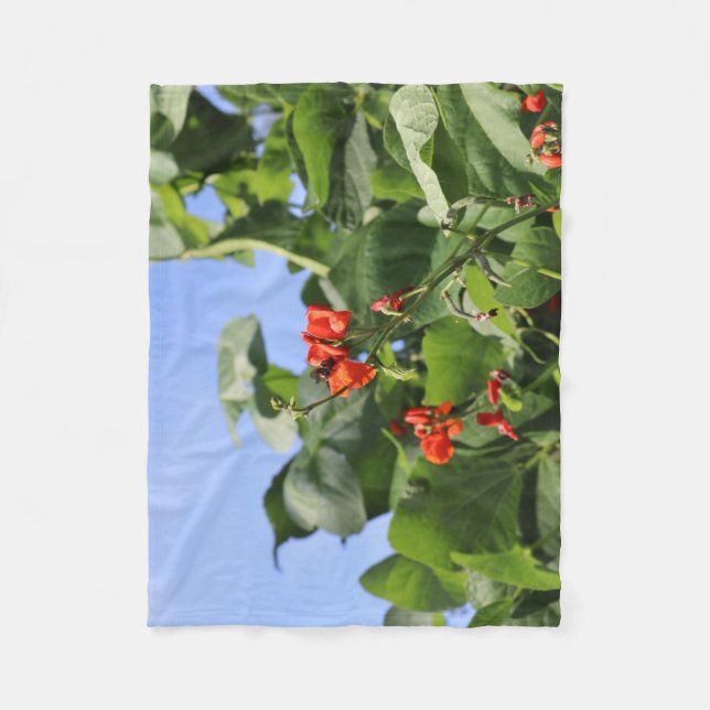 Leafy Bean Fleece Blanket (Front)