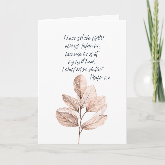 Leafy Bible Verse Thank you Folded card (Front)