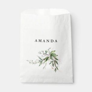 Leafy Botanical Eucalyptus Modern Greenery Branch Favour Bag
