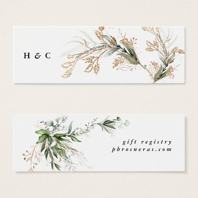 Leafy Branch Eucalyptus Elegant Greenery Sage (Front & Back)