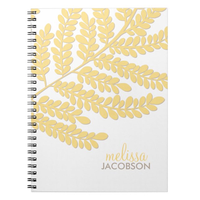 Leafy Branch Personalized Notebook (Front)