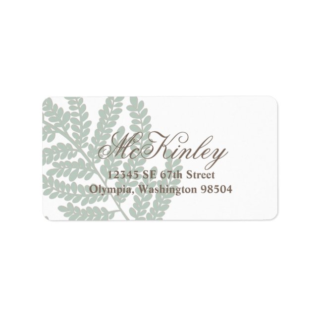 Leafy Branch Return Address Label (Front)