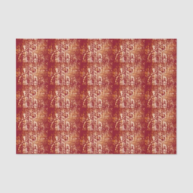 Leafy Brownstone sepia altered photo tissue paper (Front)