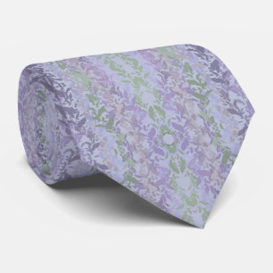 Leafy Creeping Vine Soft Pastel Drawing Pattern Tie