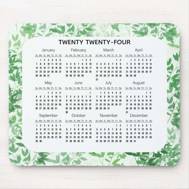 Leafy Design 2024 Mousepad (Front)