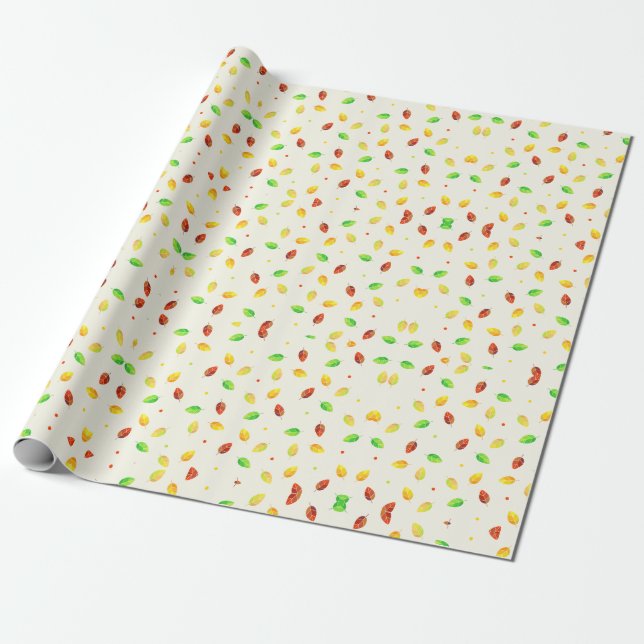 Leafy Elegance: Wrapping Paper by ZazzleWrapMagic  (Unrolled)