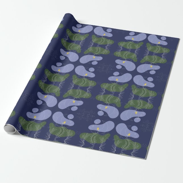 Leafy Elegance: Wrapping Paper by ZazzleWrapMagic  (Unrolled)