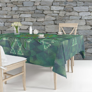 Leafy floral square stick puzzle parameterization tablecloth