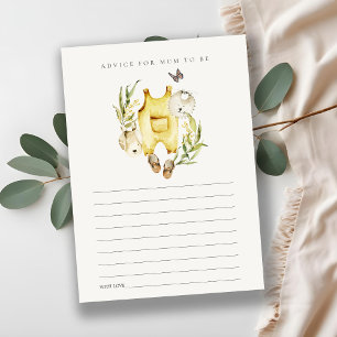 Leafy Foliage Clothes Advice for Mum Baby Shower Enclosure Card