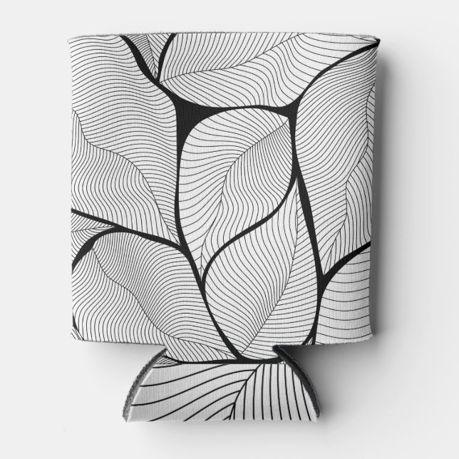 Leafy foliage, seamless background pattern. can cooler (Front)