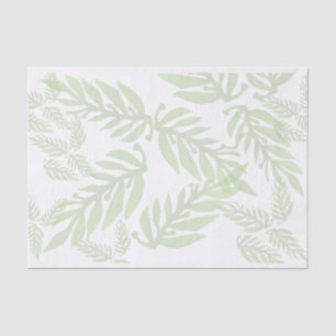 Leafy Green Background Decoupage Tissue Paper