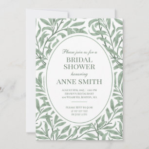 Leafy Green Bridal Shower Invitations