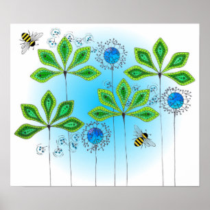 Leafy Green_Bumble Bee Poster
