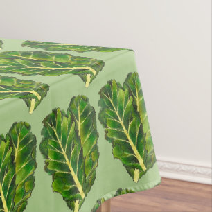 Leafy Green Curly Kale Healthy Vegetables Veggie Tablecloth
