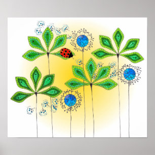 Leafy Green_Ladybug Poster