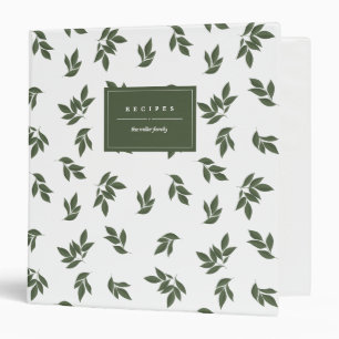 Leafy Green Personalized 3 Ring Binder