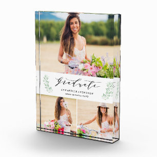 Leafy Laurels Graduation Photo Block