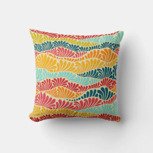 Leafy Mosaic Throw Pillow