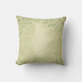 Leafy Pattern Throw Pillow