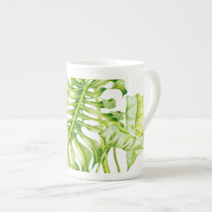 Leafy Sculptures on a Bone China Mug