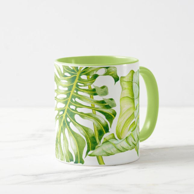 Leafy Sculptures on a Combo Mug (Front Right)