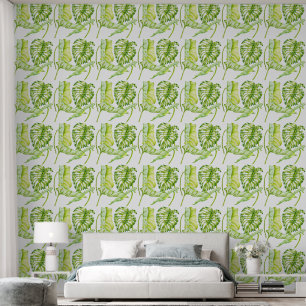 Leafy Sculptures on a  Wallpaper