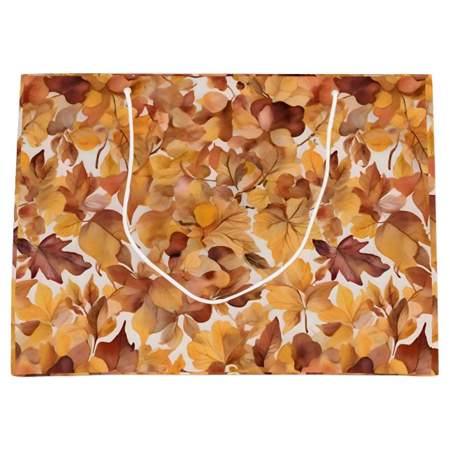 Leafy Shades Of Colour Pattern Design Gift Bag (Front)