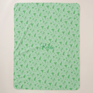 Leafy Sherpa Blanket