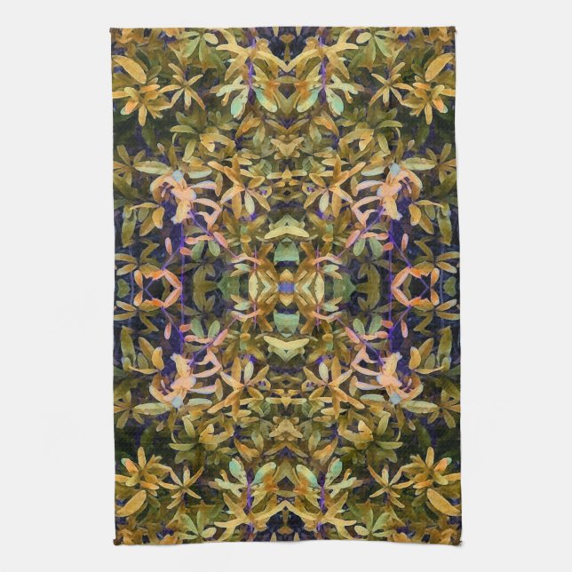Leafy Tapestry Kitchen Towel (Vertical)