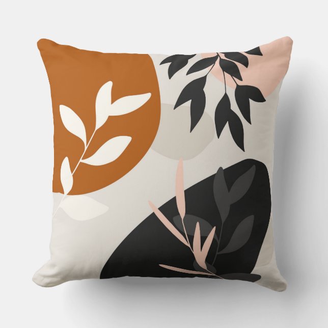 Leafy  throw pillow (Front)