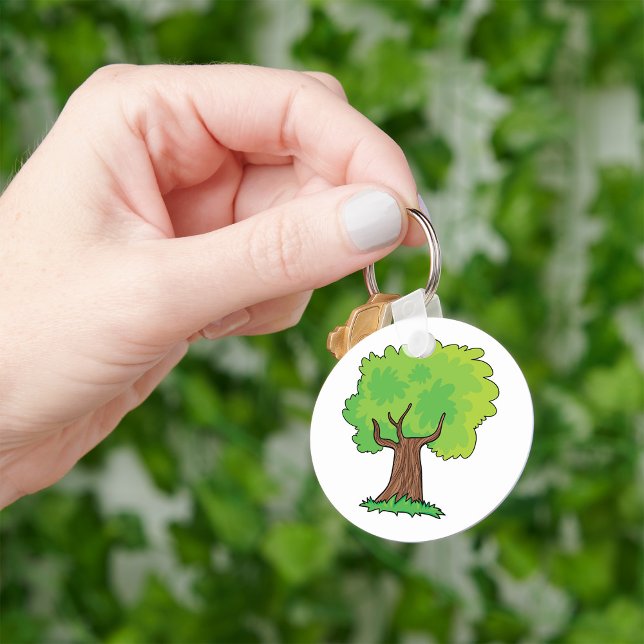 Leafy Tree Green Leaves Keychain (Creator Uploaded)