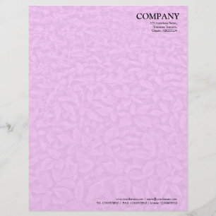 Leafy Undergrowth Texture - Pink Letterhead