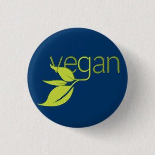 Leafy Vegan 1 Inch Round Button