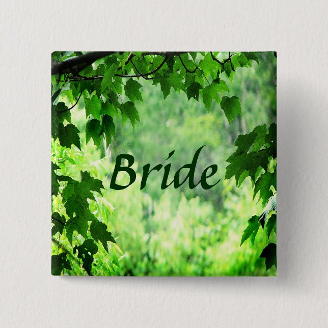 Leafy Wedding Bridal Pin (Front)