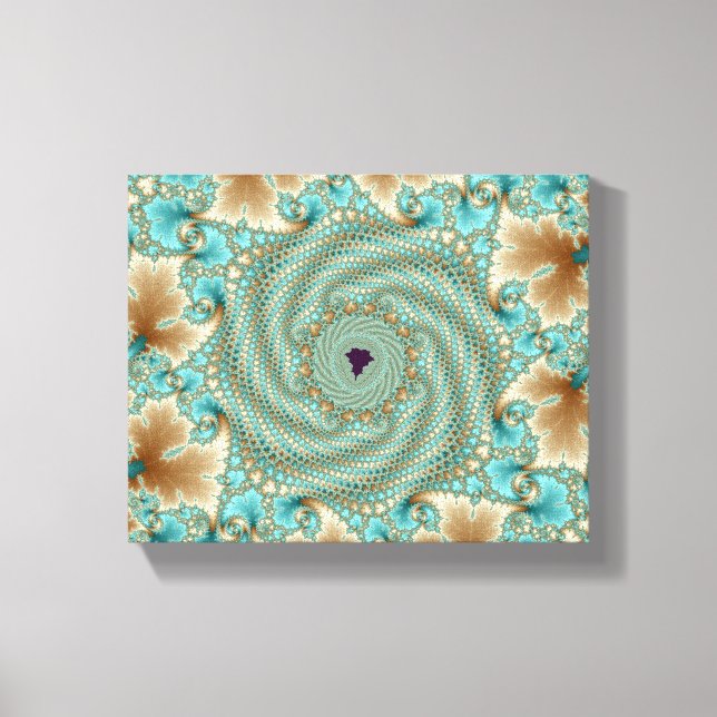Leafy Whorls Fractal Canvas Print (Front)