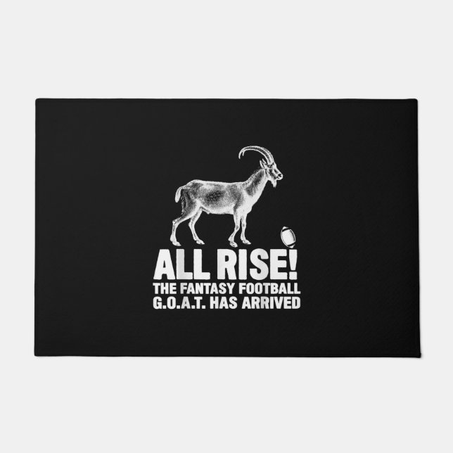 League Champion Fantasy Football Goat Gift Doormat (Front)