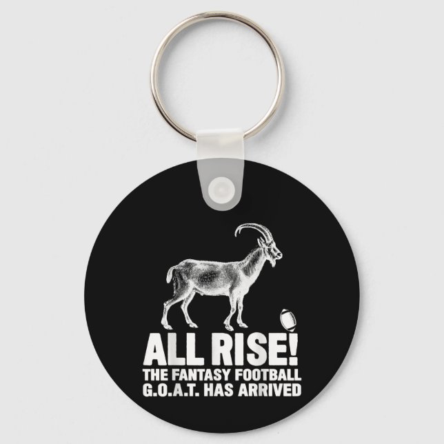 League Champion Fantasy Football Goat Gift Keychain (Front)