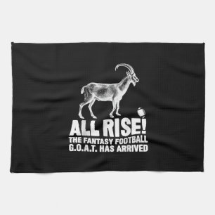 League Champion Fantasy Football Goat Gift Kitchen Towel