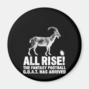 League Champion Fantasy Football Goat Gift Magnet