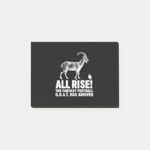 League Champion Fantasy Football Goat Gift Post-it Notes