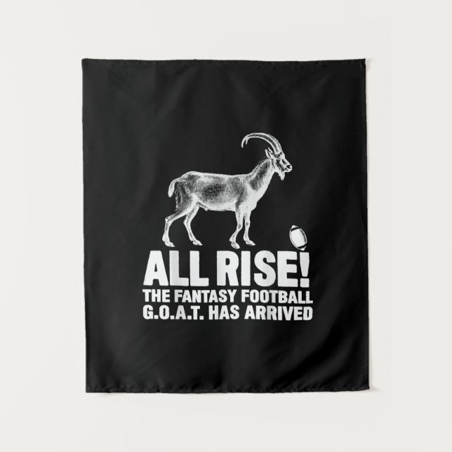 League Champion Fantasy Football Goat Gift Tapestry (Front)