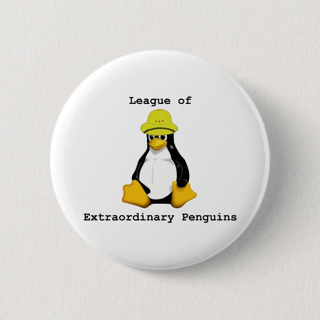 League of Extraordinary Penguins 2 2 Inch Round Button (Front)