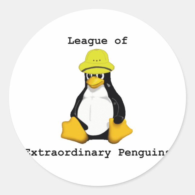 League of Extraordinary Penguins 2 Classic Round Sticker (Front)