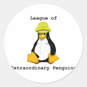 League of Extraordinary Penguins 2 Classic Round Sticker