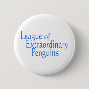 League of Extraordinary Penguins 3 2 Inch Round Button