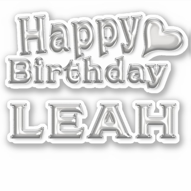Leah Happy Birthday Autocollants (Devant)